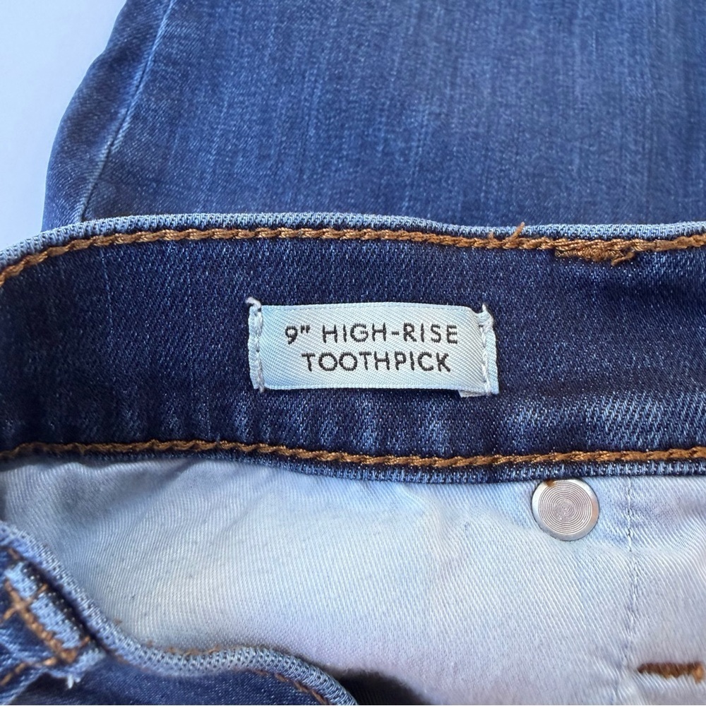 Woman’s J. Crew Denim Jeans High Rise Toothpick Size 27​ - Picture 4 of 9